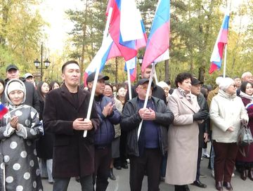В Кызыле отметили годовщину воссоединения Донбасса и Новороссии с Россией