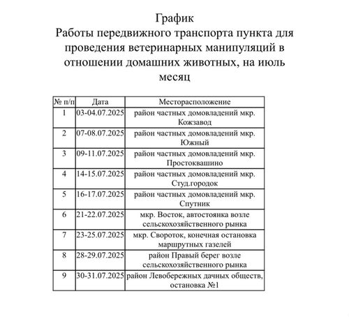 В Кызыле функционирует передвижной ветеринарный комплекс