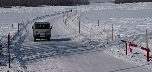 В Кызылском районе снижена грузоподъемность ледовой переправы