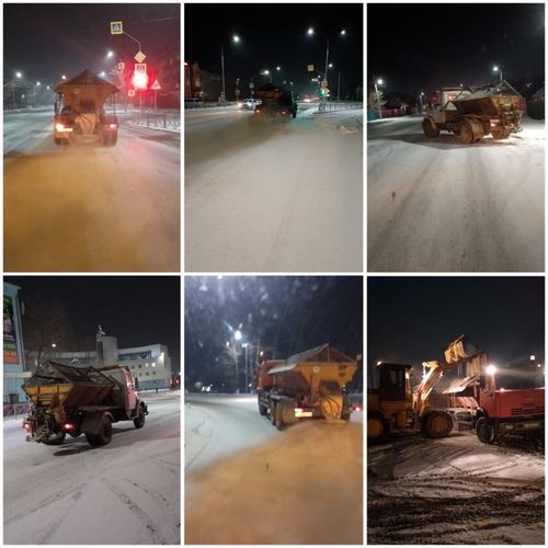 В Кызыле идет борьба со снегом