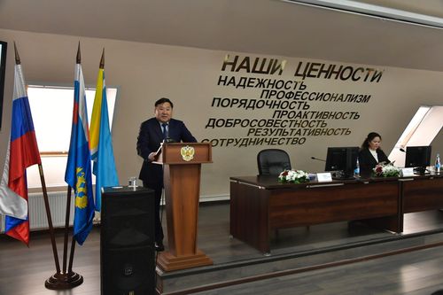 Глава Тувы принял участие в расширенной коллегии Казначейства республики