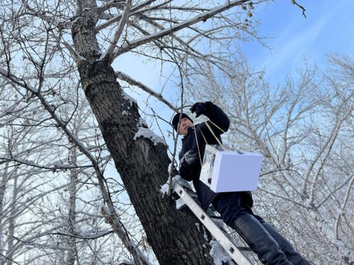 В Национальном парке появились эко кормушки для птиц
