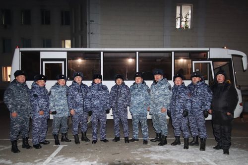 Сводный отряд МВД по Туве отправился в служебную командировку в Чечню