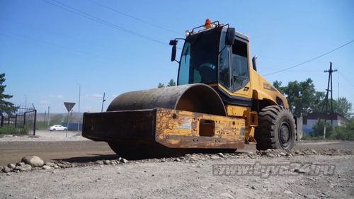 В Кызыле в рамках нацпроекта идёт ремонт улицы Складской, длина которой составляет 570 метров