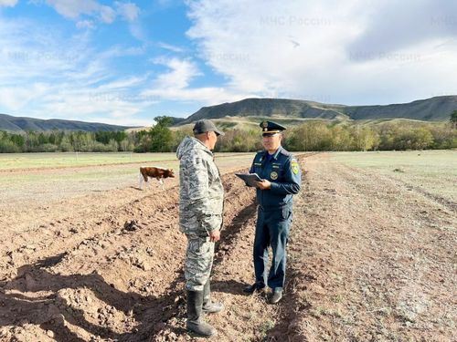 В Туве завершают противопожарную опашку населенных пунктов