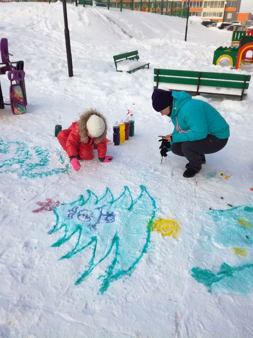 В Кызыле стартовал открытый онлайн-конкурс рисунков на снегу «Зимняя сказка»