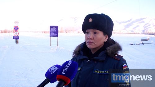 В Туве продолжают контролировать безопасность ледовых переправ