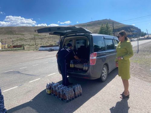 Инспекторы ГИБДД изъяли 94 литра нелегального алкоголя на пункте села Усть-Элегест