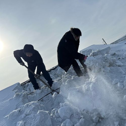 «Добрые сердца Тувы» помогают пенсионерам убирать снег