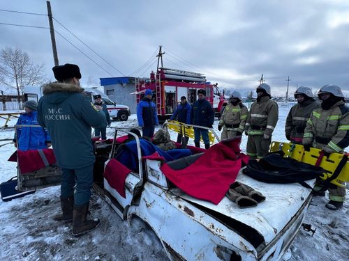 Эрзинских спасателей проверили коллеги из федеральных и региональных структур из Кызыла