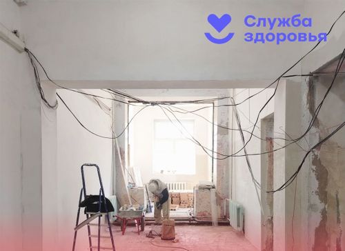 В селе Хову-Аксы продолжается капитальный ремонт Чеди-Хольской ЦКБ