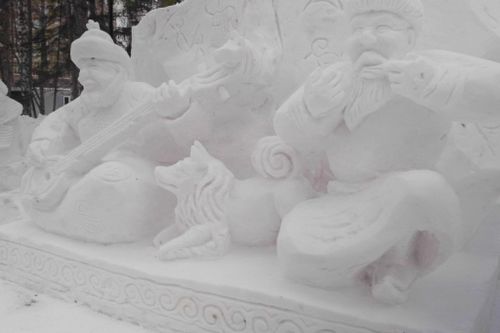 Команда мастеров из Тувы – победитель Сибирского фестиваля снежных скульптур