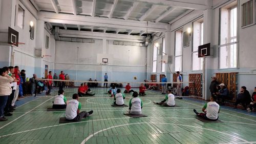 В Туране прошли республиканские соревнования по волейболу среди лиц с ограниченными возможностями здоровья