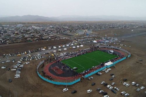 ️В селе Кызыл-Мажалык открыли новый стадион на 1000 мест