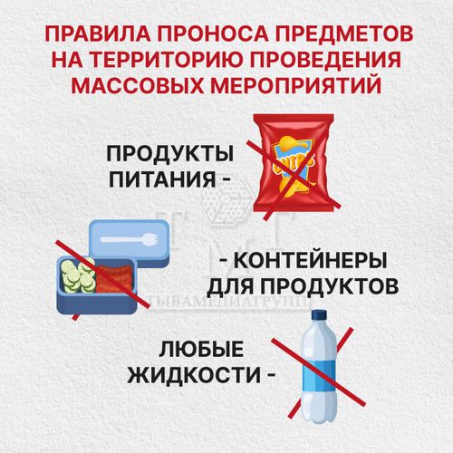 Что запрещено брать с собой на массовые мероприятия