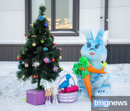 Праздничное настроение: медики Инфекционной больницы украсили территорию к Новому году