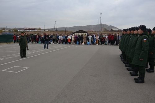 В Туве проводили в войска первую команду новобранцев
