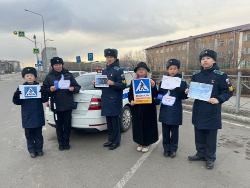 На автодорогах Кызыла провели акцию «Внимание, пешеход!»