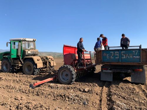 Студенты сельхозтехникума Тувы участвуют в весенне-полевых работах в Кызылском районе