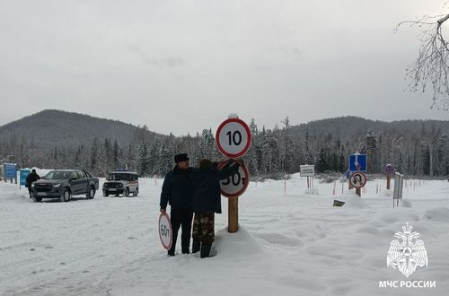 На ледовой переправе «Хамсара» в Тоджинском районе увеличили грузоподъёмность вдвое