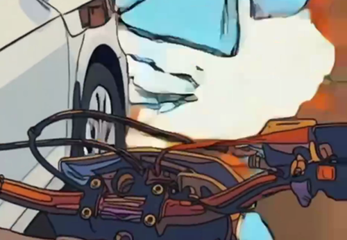 📢Видеовизуальный контент по безопасности дорожного движения в социальных сетях и интернет-изданиях "Столкновение (нейросеть)"