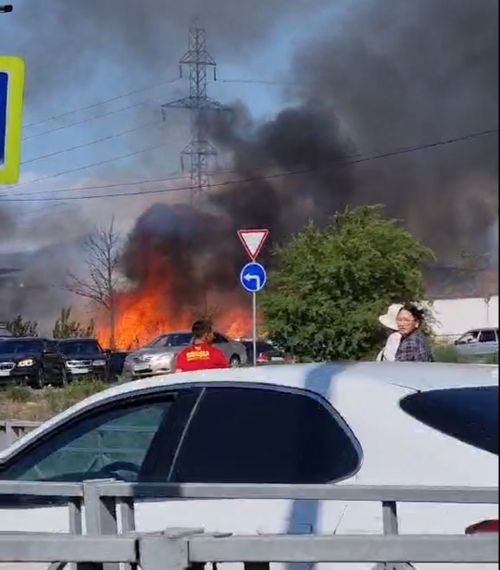 В Кызыле сгорел склад "Госстройзаказа"