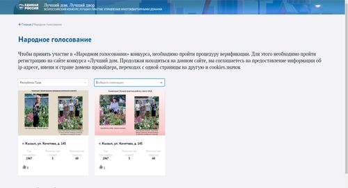 Началось народное голосование за «Лучший дом. Лучший двор»