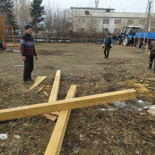 В селе Сарыг-Сеп начались работы по благоустройству