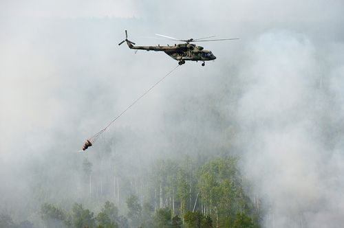 Пожары в Туве будут тушить с помощью военных вертолётов