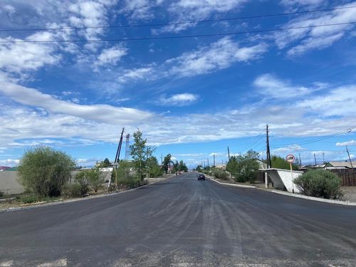 В селе Кызыл-Мажалык завершается ремонт автомобильной дороги