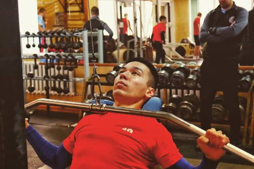 На правом берегу Кызыла продолжается строительство современного спортзала