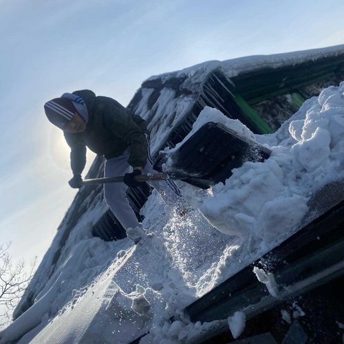 Добро рядом. Молодые активисты помогли жителю блокадного Ленинграда с уборкой снега