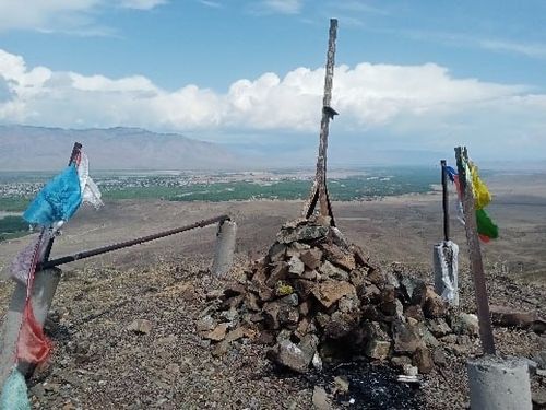 Обследование пунктов государственной геодезической сети на территории западных районов Республики Тыва в 2023 году