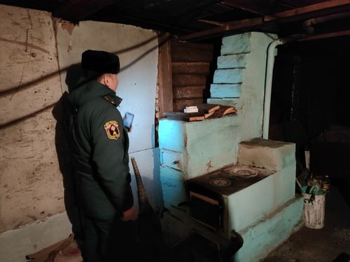 В Туве проверяют печное отопление у пожилых граждан