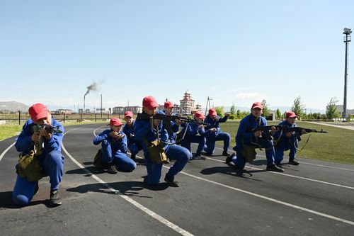 Кадеты 4 и 5 рот Кызылского ПКУ успешно завершили летнюю полевую практику Малыми кадетскими играми