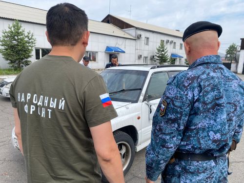 На СВО из Тувы отправилась очередная машина, изъятая у пьяного водителя