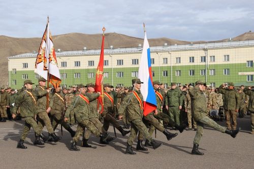 В воинской части Кызыла прошёл торжественный митинг в честь Дня Сухопутных войск