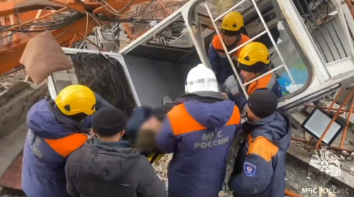 На строительной площадке в Кызыле произошел инцидент: упал строительный кран