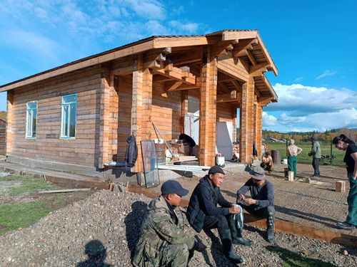 В одном из труднодоступных сел Тоджи завершается строительство ФАПа