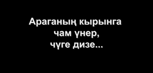 Араганың кырынга чам үнер