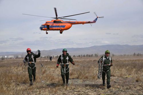 Личный состав Авиабазы охраны лесов Республики Тыва прошёл воздушную тренировку 