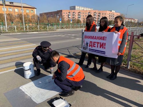 В Кызыле появились «говорящие тротуары»