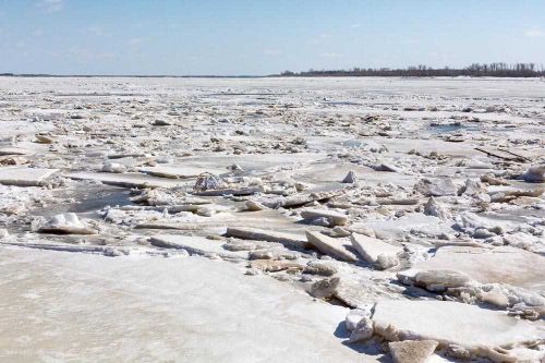В Туве идет ледоход. Берегите детей!
