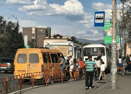 В Кызыле - остановка движения общественного транспорта