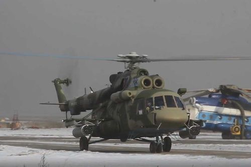 Учение экипажей транспортно-штурмовых вертолетов Ми-8 ЦВО завершилось в горах Западного Саяна Республики Тува