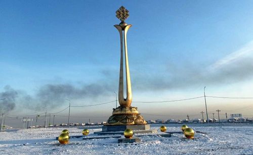 Скульптуру Байза Ондара установили на въезде в Кызыл