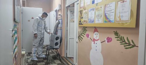 Неравнодушные жители Кызыла возобновили дезинфекцию социальных учреждений