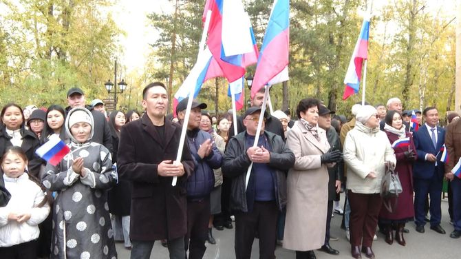 В Кызыле отметили годовщину воссоединения Донбасса и Новороссии с Россией