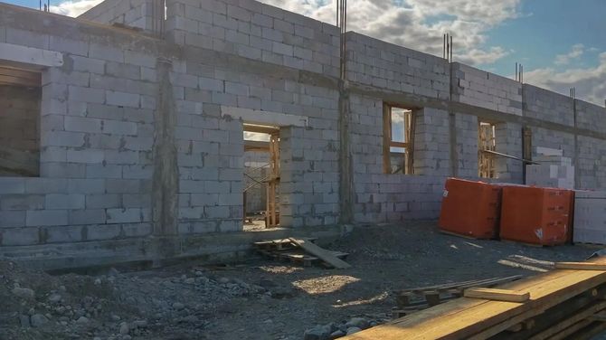 В селе Тээли продолжается строительство нового Дома культуры