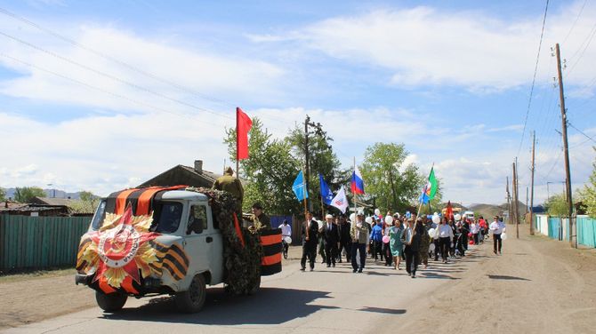 В Чаа-Хольском районе отпраздновали День Победы парадом